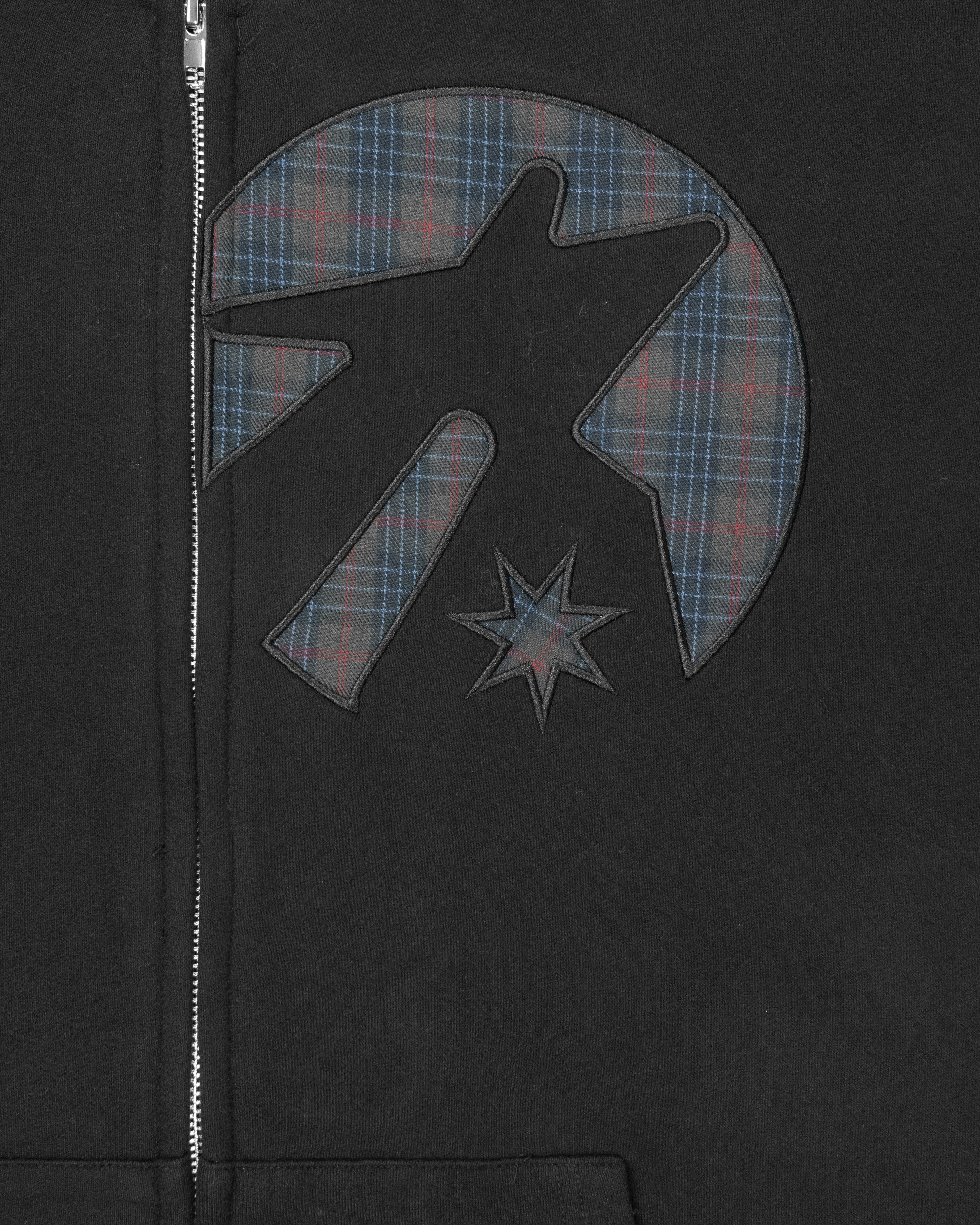 Tartan Zip-Up Black