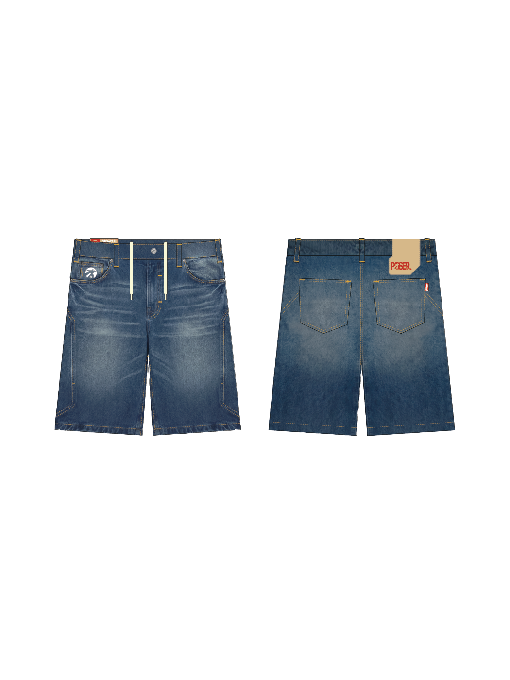Pelican Jorts Dark Blue