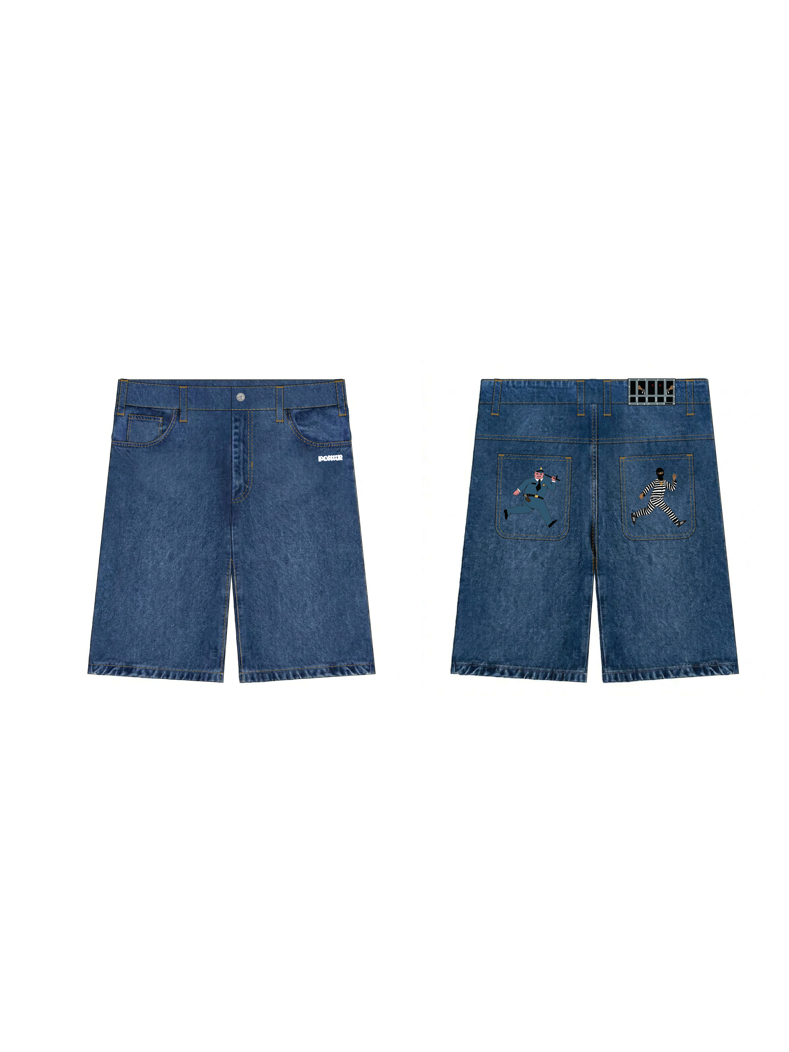 Cops & Robbers Jorts